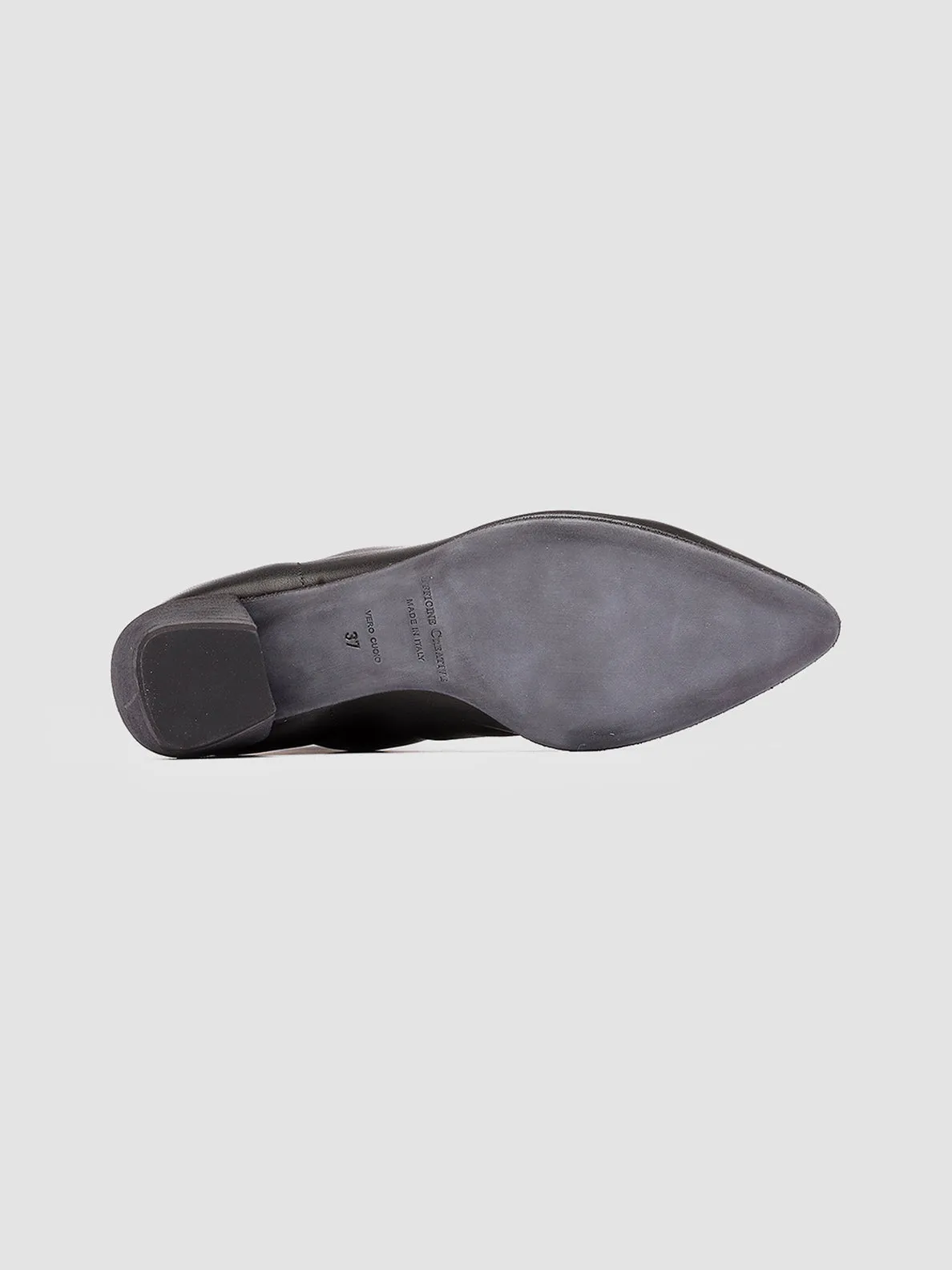 SALLY 001 - Black Leather Booties